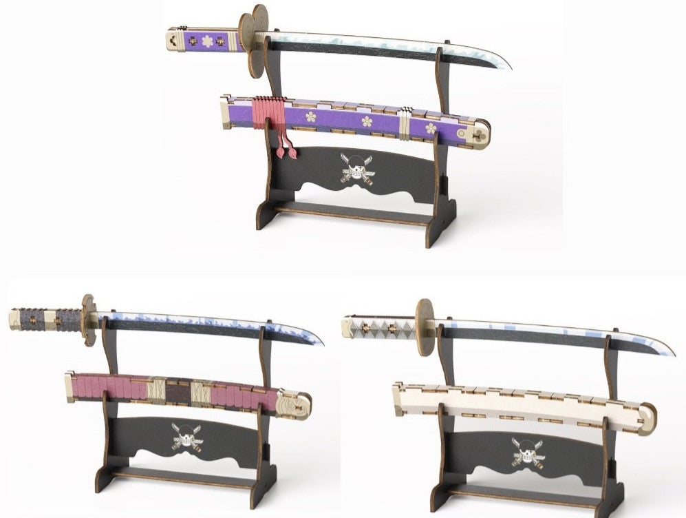 ONE PIECE Roronoa Zoro Swords Set ki-gu-mi Wooden 3D Puzzle from Japan
