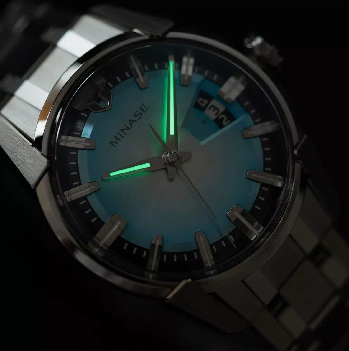 Minase Watch vm14-rwhgib-ssd 40mm Ice Blue Japan