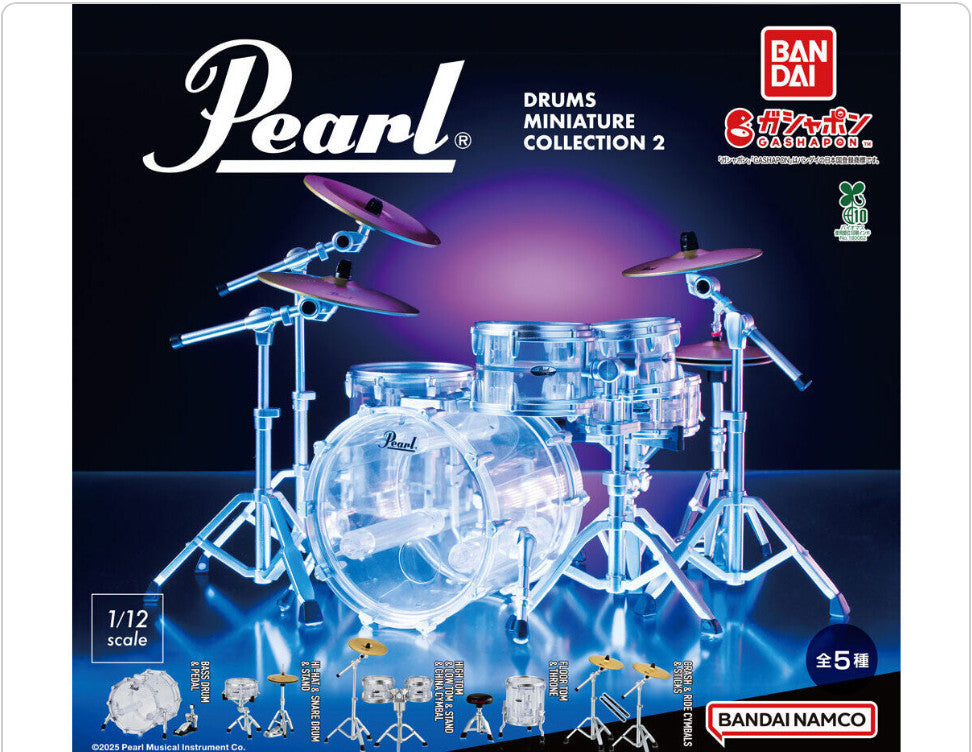 Pearl Drums Miniature Collection 2 Complete Set of 5 Capsule toy