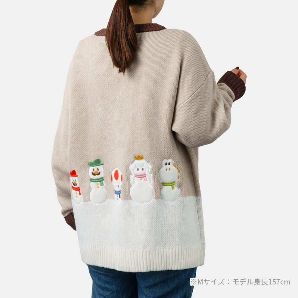 Super Mario Winter Collection Cardigan Nintendo TOKYO Unisex M & L Size NEW
