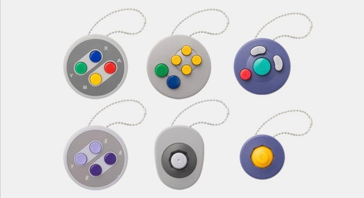 Nintendo Capsule Toy Controller Button Collection 1 & 2 Key Chain