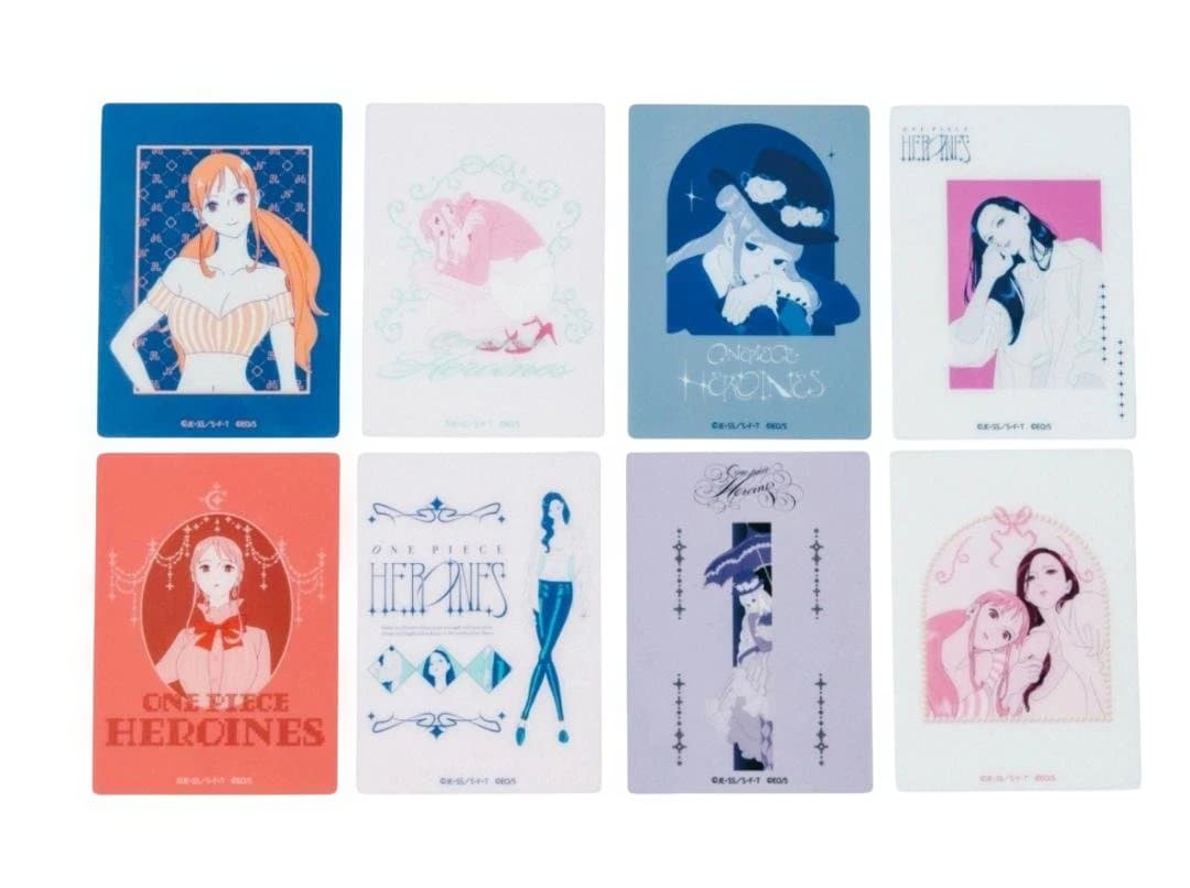 ONE PIECE HEROINES Clear Card Complete Set All 8 Types Japan