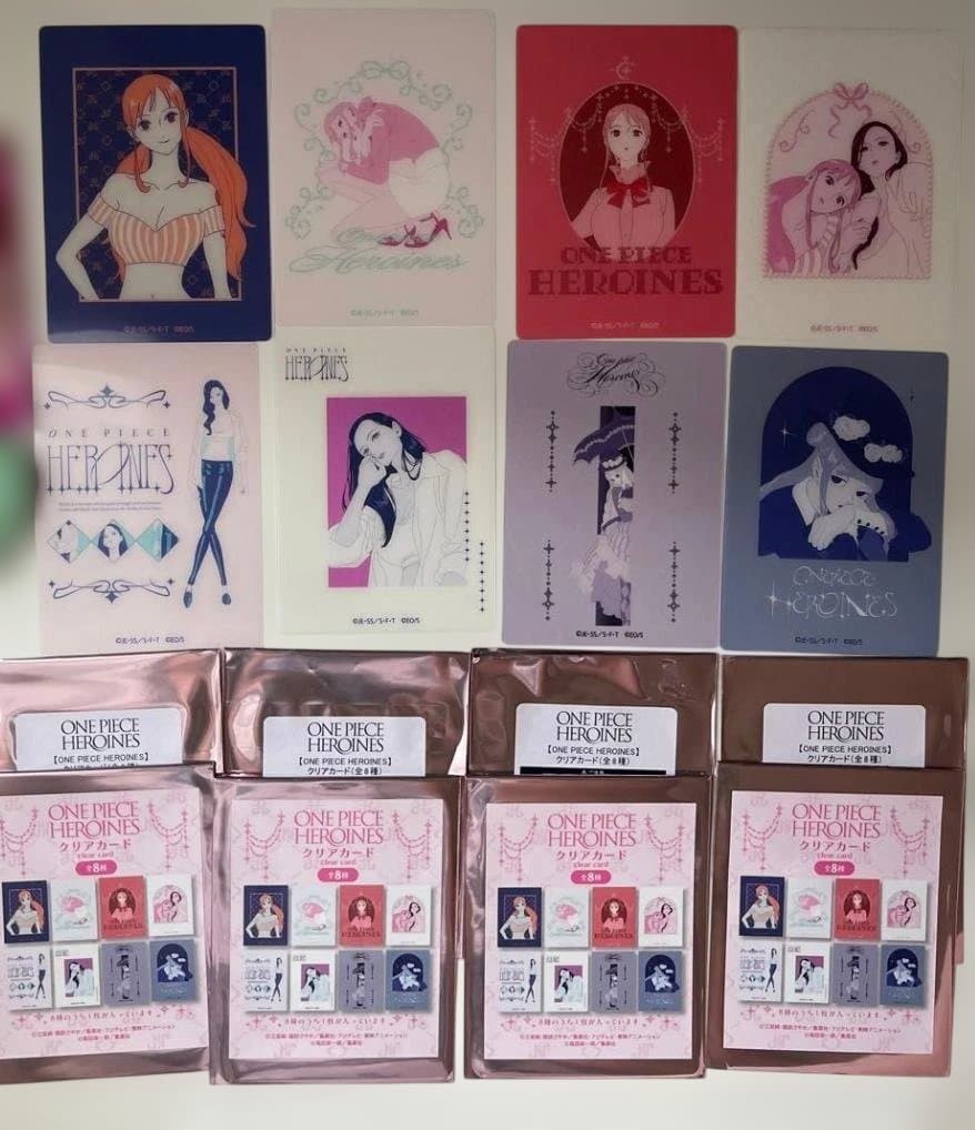 ONE PIECE HEROINES Clear Card Complete Set All 8 Types Japan