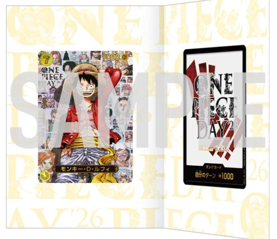 Pre-sale ONE PIECE DAY ’26 Luffy Promo Card + DON!! Card Set Japanese